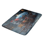 オリエンタルブルーキャットスノーイスレクリスマスデコール バスマット (アングル)