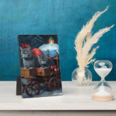 オリエンタルブルーキャットスノーイスレクリスマスデコール フォトプラーク (側面)