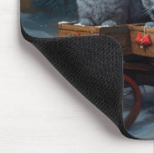 オリエンタルブルーキャットスノーイスレクリスマスデコール マウスパッド (コーナー)