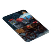 オリエンタルブルーキャットスノーイスレクリスマスデコール マグネット (右側)