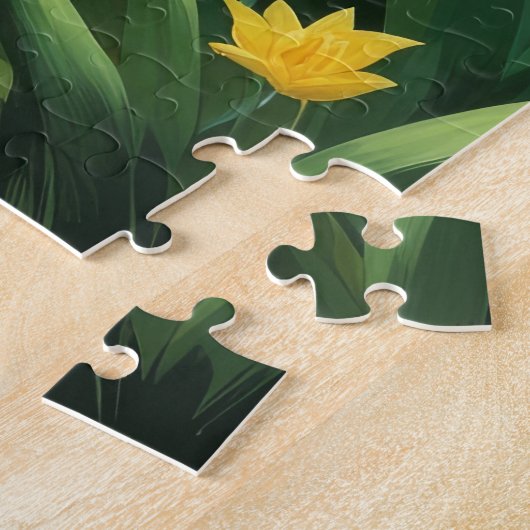 オリエンタルブルーキャット春の花絵を描ズ ジグソーパズル (側面)