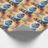 オリエンタルブルーキャットin紅葉感謝祭 ラッピングペーパー (角)