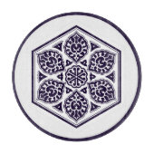 オリエンタルブルーターキッシュロゼット幾何学芸術 カッティングボード (正面)