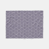 オリエンタルブルーターキッシュロゼット幾何学芸術 フリースブランケット (正面(横))