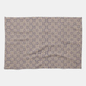 オリエンタルブルーベージュモロッコ幾何学模様 キッチンタオル (横)