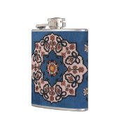 オリエンタルブルーペルシャのターキッシュパターン、カーペット フラスク (左)