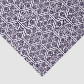 オリエンタルブルーホワイトトルコのロゼット幾何学的アート 薄葉紙 (詳細)