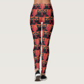 オリエンタルブルー猫とハートバラバレンタインデー レギンス (裏面)