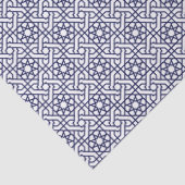 オリエンタルブルー白モロッコ幾何学模様 薄葉紙 (詳細)