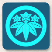 オリエンタルブルー鎌倉源日本文ベクトル コースター (正面)