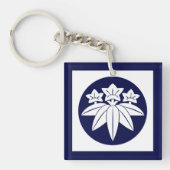 オリエンタルブルー鎌倉源日本門芸術 キーホルダー (正面)