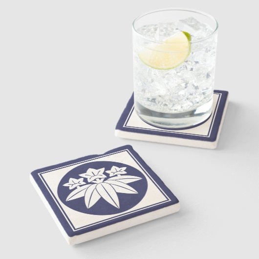 オリエンタルブルー鎌倉源日本門芸術 ストーンコースター (横)