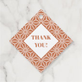 オリエンタルベージュエンシュウチャアサノハ日本パターン フェイバータグ (裏面)