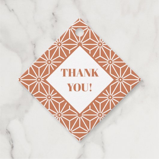 オリエンタルベージュエンシュウチャアサノハ日本パターン フェイバータグ (正面)