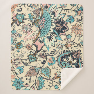オリエンタルペイズリー：様式化されたテキスタイルエレガンス。 シェルパブランケット