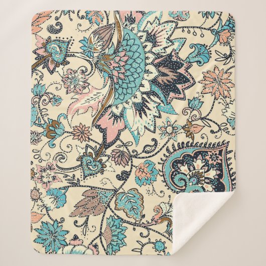 オリエンタルペイズリー:様式化されたテキスタイルエレガンス。 シェルパブランケット (正面)