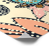 オリエンタルペイズリー：様式化されたテキスタイルエレガンス。 ポスター (角)