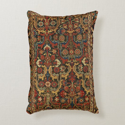 オリエンタルペルシアカーペットフローラモチーフ アクセントクッション (正面(垂直))