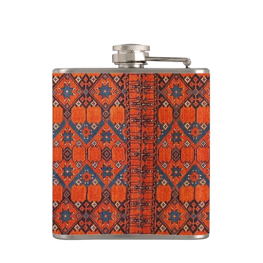 オリエンタルペルシャのトルコの模様、カーペット フラスク (裏面)