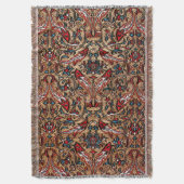 オリエンタルペルシャ模様 スローブランケット (正面縦)