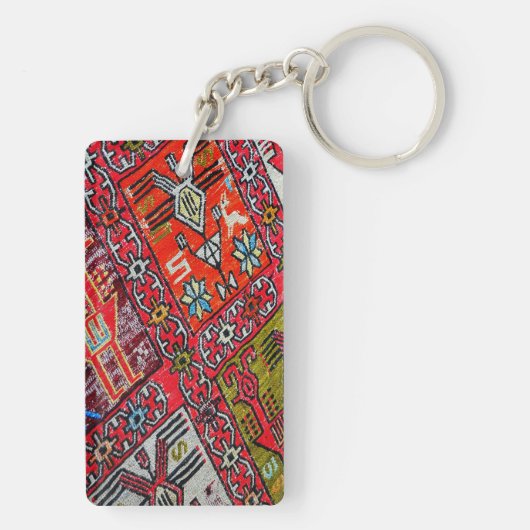 オリエンタルペルシャ、トルコ模様、カーペット キーホルダー (裏面)
