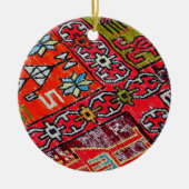 オリエンタルペルシャ、トルコ模様、カーペット セラミックオーナメント (正面)