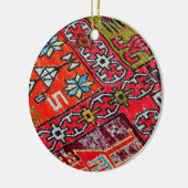 オリエンタルペルシャ、トルコ模様、カーペット セラミックオーナメント (左)