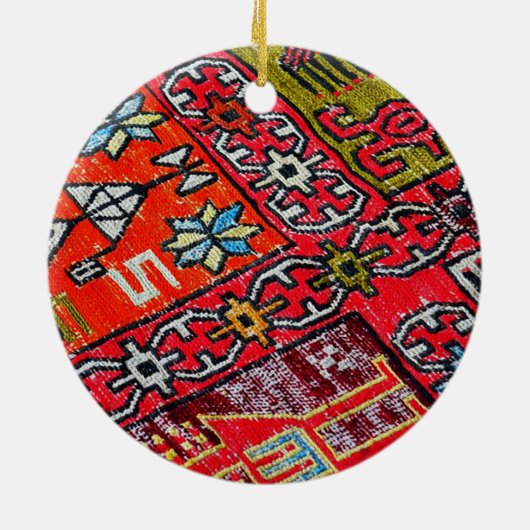 オリエンタルペルシャ、トルコ模様、カーペット セラミックオーナメント (裏面)