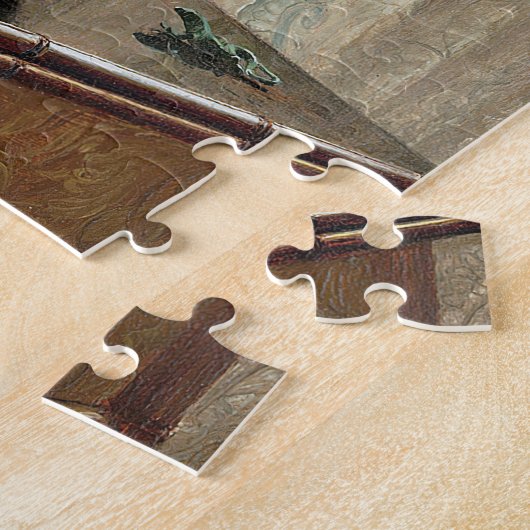 オリエンタルポピーとコレウス | Jessica Hayllar ジグソーパズル (側面)