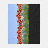 オリエンタルポピーガーデン フリースブランケット (正面)