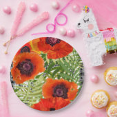 オリエンタルポピースタイル ペーパープレート (パーティー)