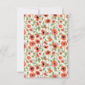 オリエンタルポピーフローラ水彩パターン 出欠カード (裏面)