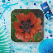 オリエンタルポピー ペーパープレート (パーティー)