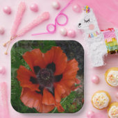 オリエンタルポピー ペーパープレート (パーティー)