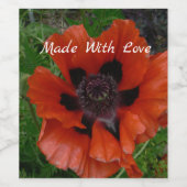 オリエンタルポピー ワインラベル (シングルラベル)