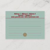 オリエンタルマンダラ – 名刺 (裏面)