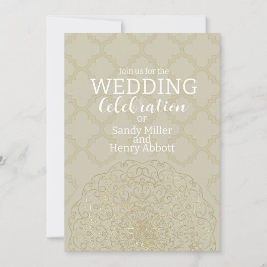 オリエンタルマンダラ – 結婚式招待状カード 招待状 (正面)