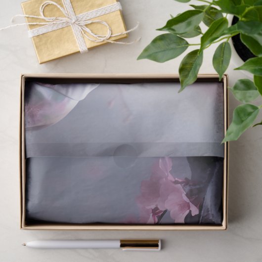 オリエンタルミスティ芸者とさくらんぼの花のポートレート 薄葉紙 (ギフト)