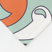 オリエンタルモロッコタイルフローラデザイン フリースブランケット (角)