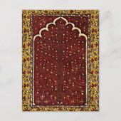 オリエンタルラグの外観 – 神聖な木のモチーフ ポストカード (正面)