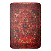 オリエンタルラグはっきりした – 暖かい色のデザイン バスマット (正面縦)