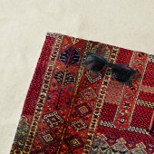 オリエンタルラグデザインの深いオレンジ ビーチタオル (インサイチュ)