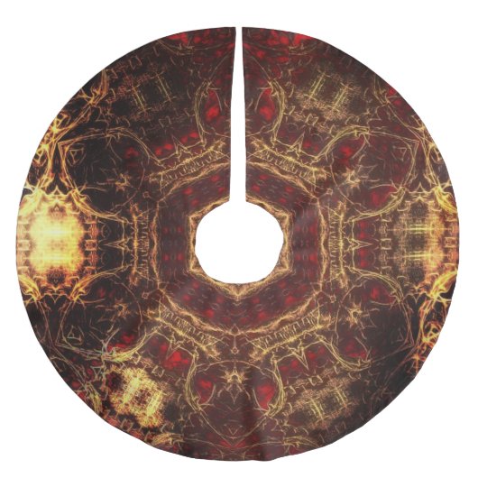 オリエンタルラグ ブラッシュドポリエステルツリースカート (正面)