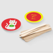 オリエンタルラッキーキャットカスタム中国の新年 ハンドファン (組立なし)