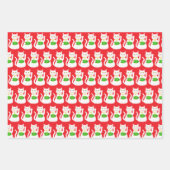 オリエンタルラッキーキャットカスタム中国の新年 ラッピングペーパーシート (正面3)