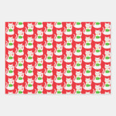 オリエンタルラッキーキャットカスタム中国の新年 ラッピングペーパーシート (正面)