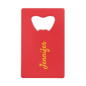 オリエンタルラッキーキャット名前をカスタムする クレジットカード栓抜き (裏面)