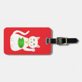 オリエンタルラッキーキャット名前をカスタムする ラゲッジタグ (正面横)