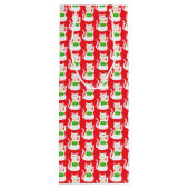 オリエンタルラッキーキャット名前をカスタムする ワインギフトバッグ (裏面)