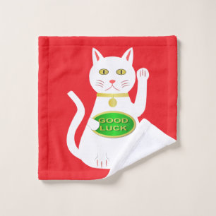 オリエンタルラッキーキャット ウォッシュタオル